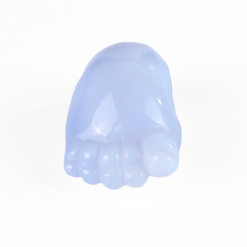 Foot Carving Manufacturer - Natural Blue Chalcedony High Quality Healing