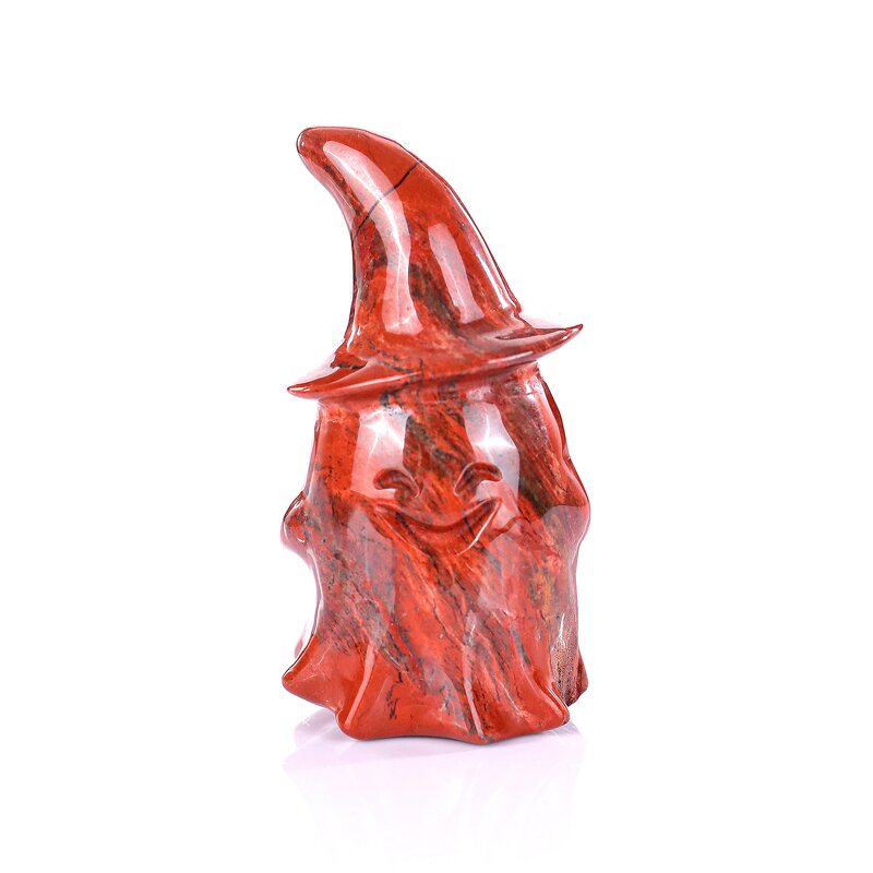 Halloween Decoration Manufacturer - Red Jasper Wizard Hat Ghost Crystal