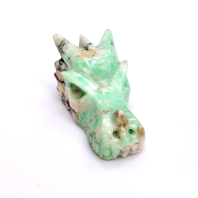Dragon Skull Carving Manufacturer - Natural Emerald High Quality Healing