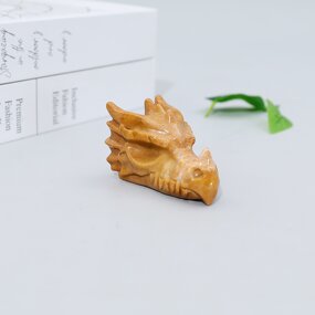 Crystal Skull Sculpture Manufacturer - Chalcedony Jasper Dragon Ancient Style