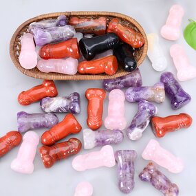 Crystal Dildo Wand Manufacturer - Natural 2 Inch Handmade Stone Massage Wand