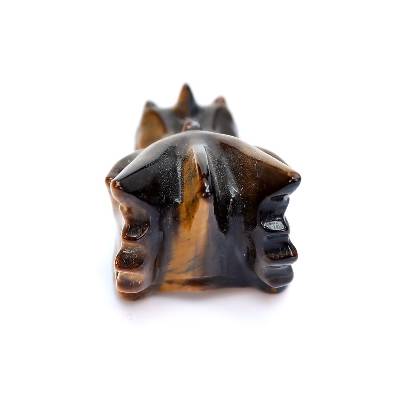 Crystal Skull Manufacturer - Premium Tiger Eye Carved Traditional Engraving