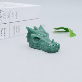 Dragon Skull Carving Manufacturer - Green Aventurine Traditional for Halloween