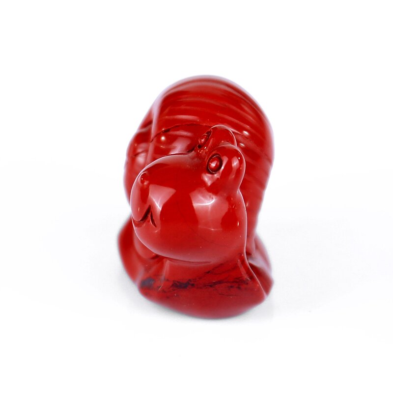 Snail Carving Manufacturer - Hand-Carved Red Jasper Crystal for Meditation