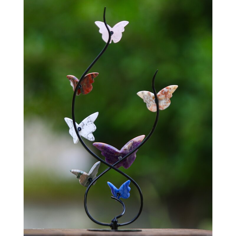 Butterfly Perch Manufacturer - Red Jasper Amethyst Craved Traditional Style