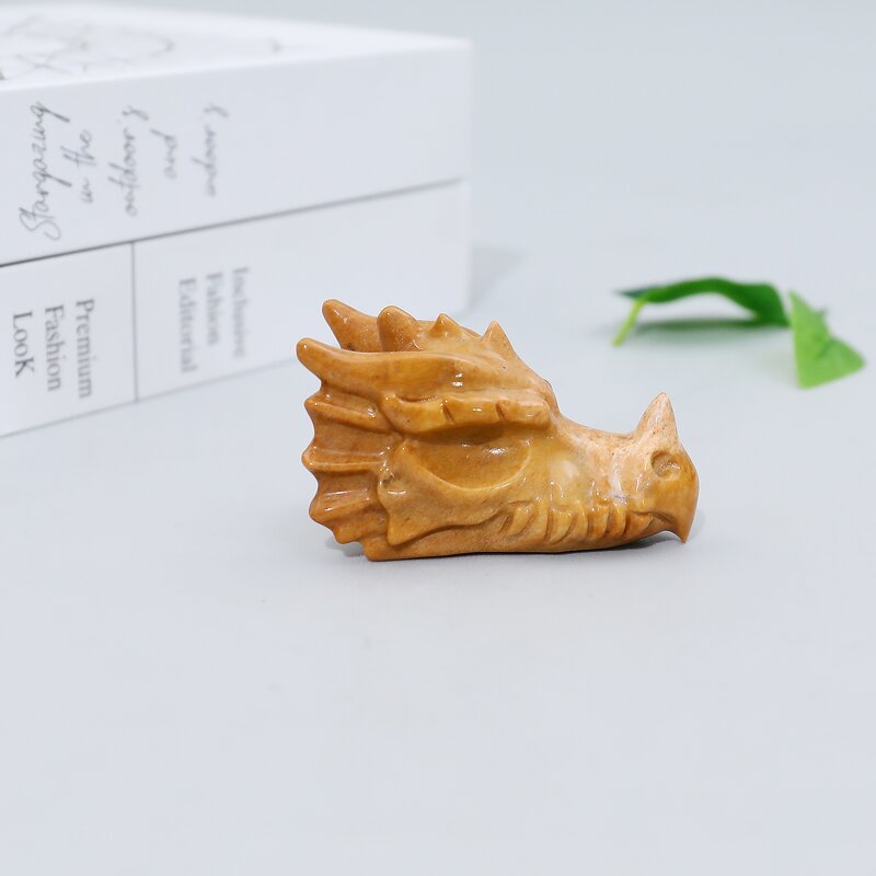 Crystal Skull Sculpture Manufacturer - Chalcedony Jasper Dragon Ancient Style