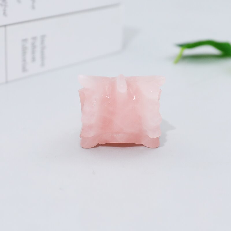 Dragon Skull Carving Manufacturer - Rose Quartz Customizable Size Handicraft