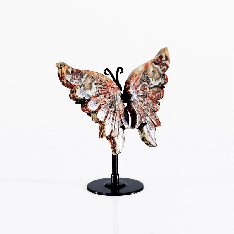 Butterfly Sculpture Manufacturer - Money Agate Bracket Hand-carved Customizable