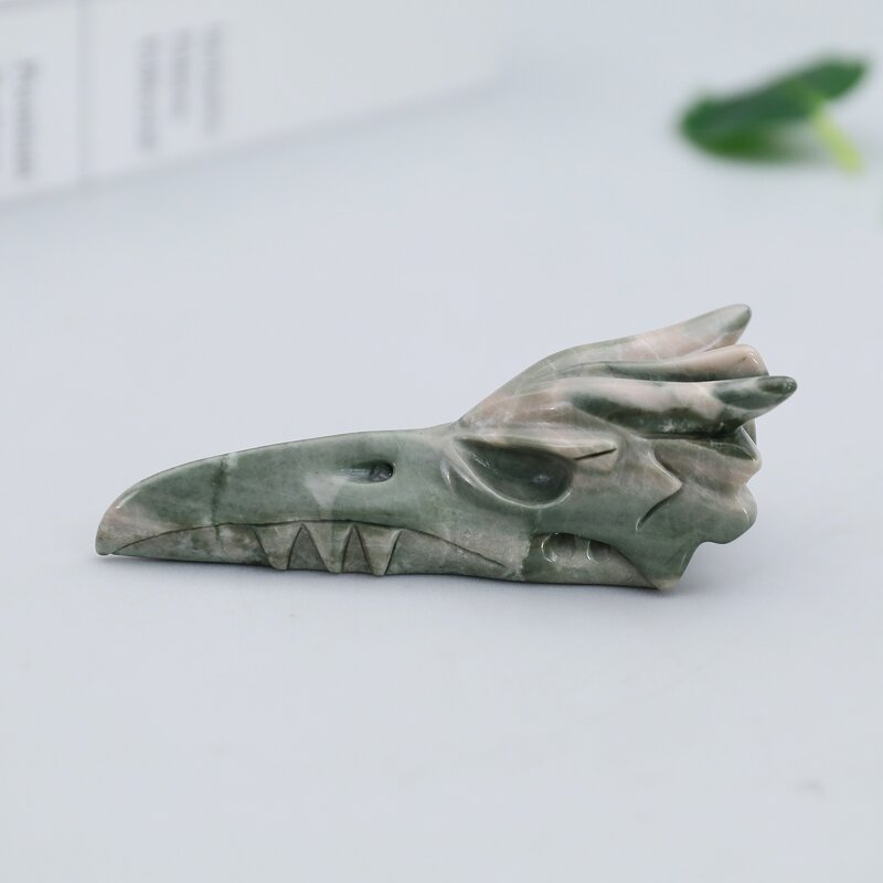 Phoenix Skull Statue Manufacturer - Nine Dragon Jade Hand Carved Traditional
