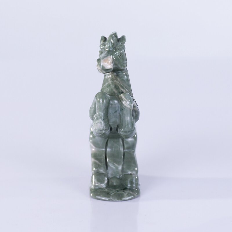 Horse Statue Manufacturer - Nine Dragon Carved Jade Engraved Natural Crystal