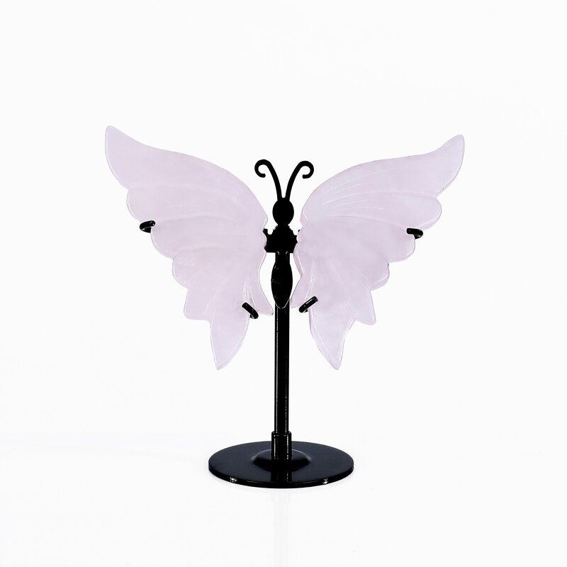 Butterfly Carving Manufacturer - Crystal Wings with Metal Stand Hand Carved