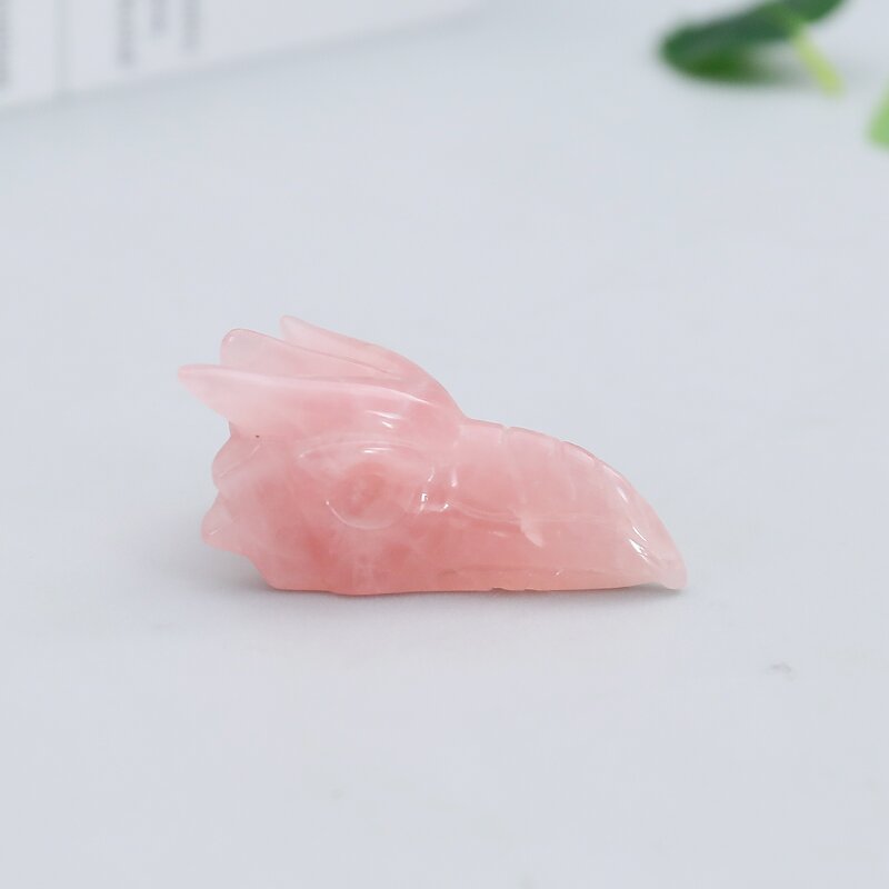 Phoenix Skull Crystal Manufacturer - Traditional Style Carved Rose Quartz