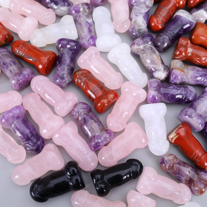 Crystal Dildo Wand Manufacturer - Natural 2 Inch Handmade Stone Massage Wand