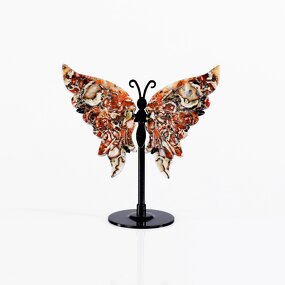 Butterfly Sculpture Manufacturer - Money Agate Bracket Hand-carved Customizable