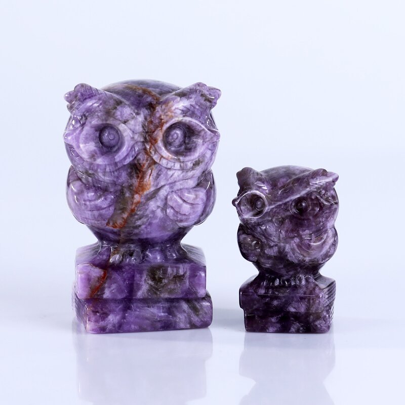 Crystal Owl Figurine Manufacturer - 2 Inch Natural Hand Carved Small Quartz