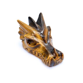 Crystal Skull Manufacturer - Premium Tiger Eye Carved Traditional Engraving