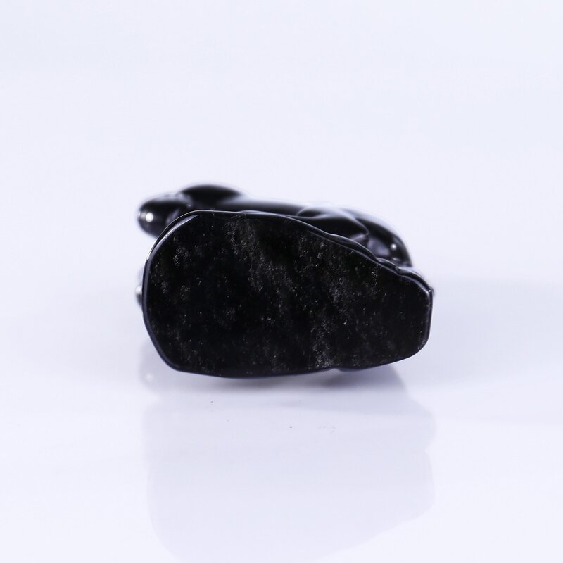 Horse Sculpture Manufacturer - Hand Carved Black Obsidian Natural Crystal