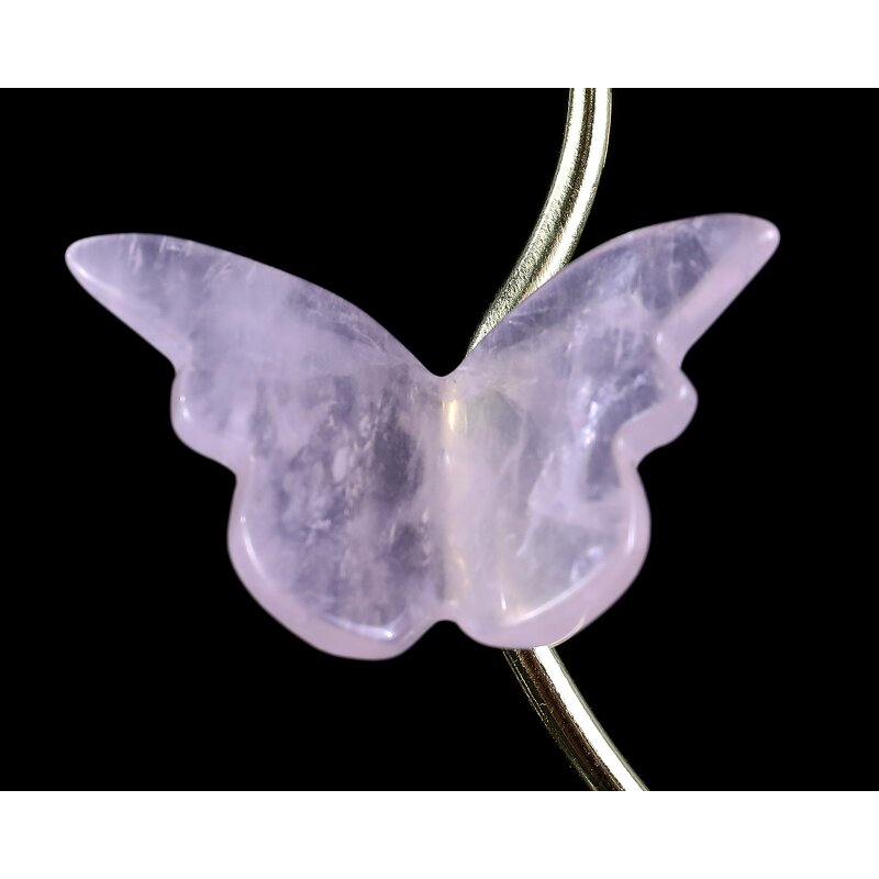 Butterfly Set Manufacturer - Rose Quartz Carved with Chalcedony Jasper
