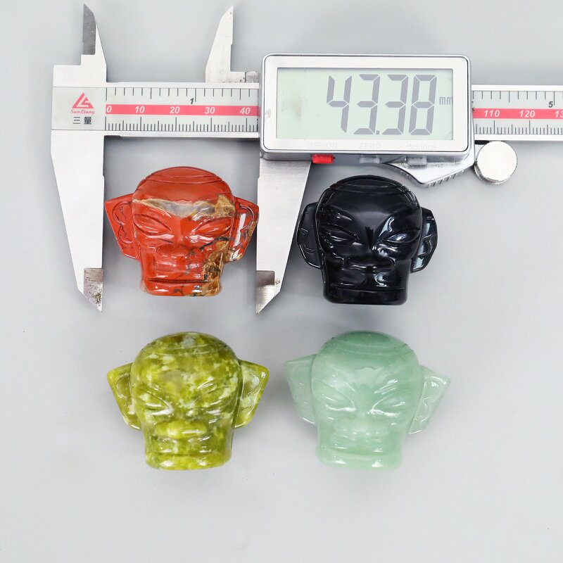 Sanxingdui Statue Manufacturer - Natural Crystal RAW STONE Carving Oval Shape