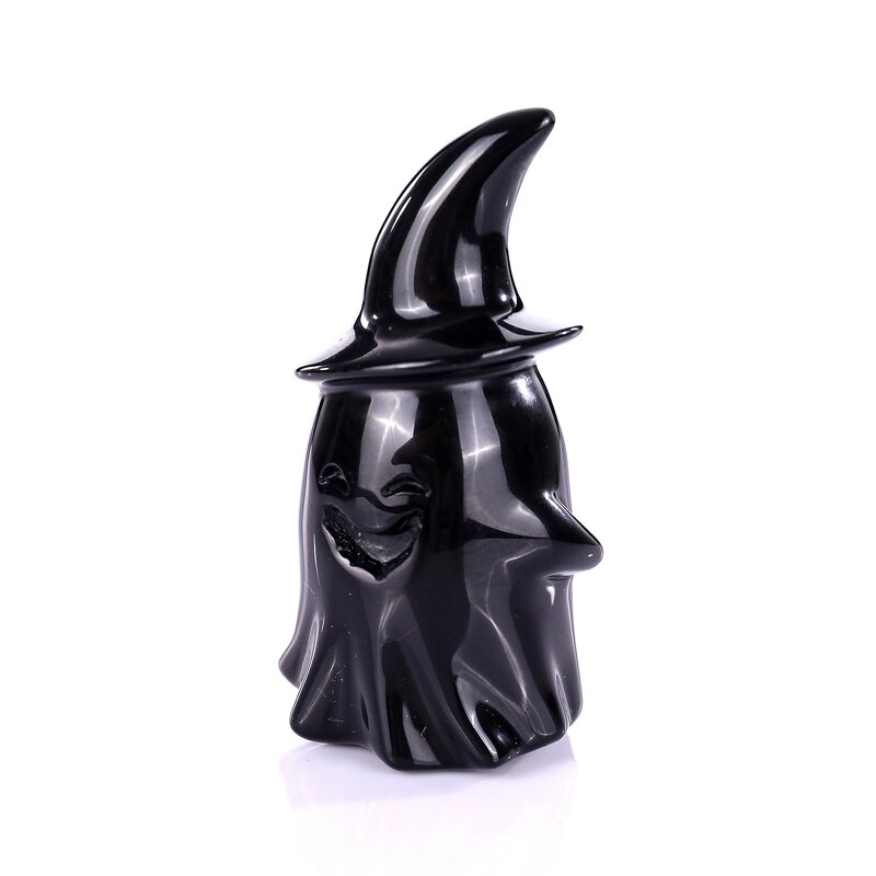 Halloween Decoration Manufacturer - Red Jasper Wizard Hat Ghost Crystal