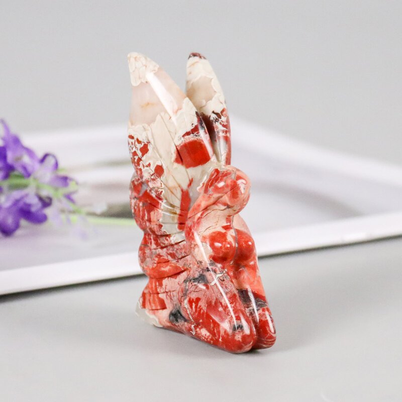 Crystal Fairy Carving Manufacturer - Butterfly Fairy with Flower Angel Wings