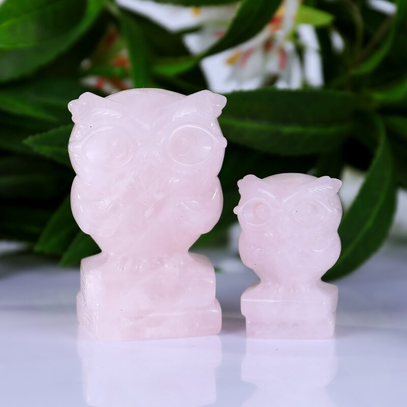Crystal Owl Figurine Manufacturer - 2 Inch Natural Hand Carved Small Quartz