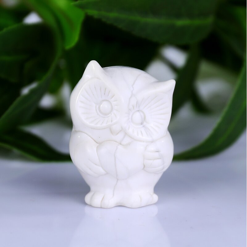 Owl Sculpture Manufacturer - Natural Ivory Jade Handmade Baby Owl Customized