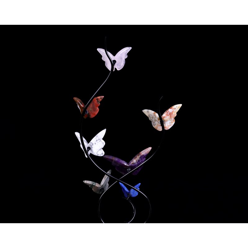 Butterfly Hoop Manufacturer - Rainbow with Multi Color Chalcedony Jasper