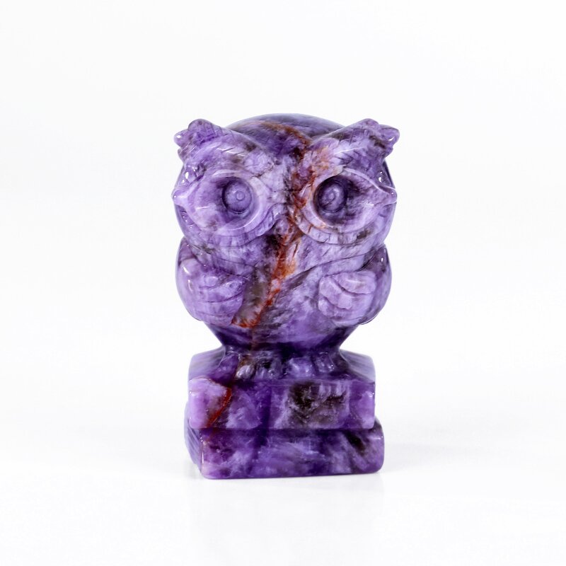 Crystal Owl Figurine Manufacturer - 2 Inch Natural Hand Carved Small Quartz