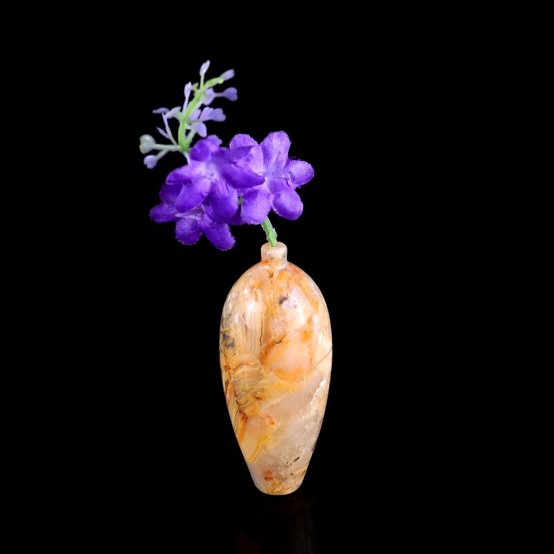 Mini Flower Vase Manufacturer - Crazy Lace Agate Polished Natural Engraved