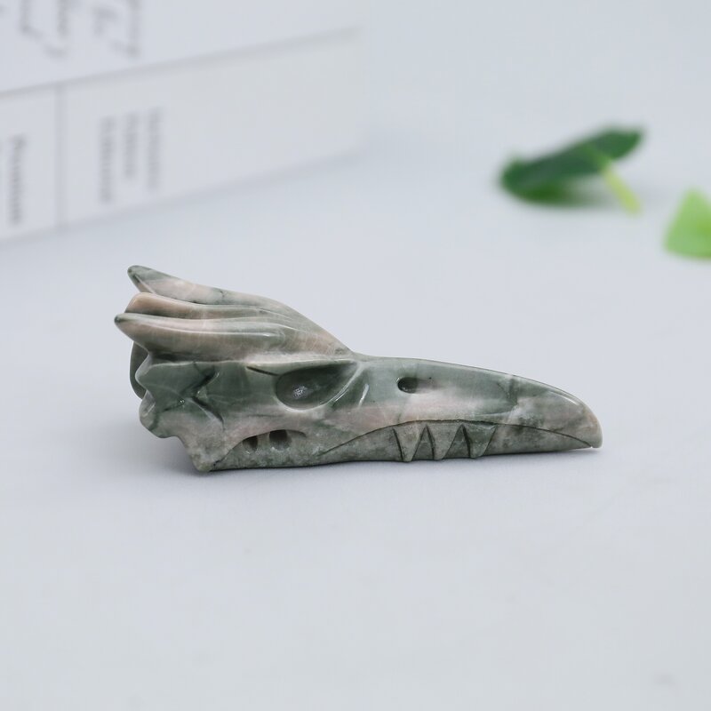 Phoenix Skull Statue Manufacturer - Nine Dragon Jade Hand Carved Traditional