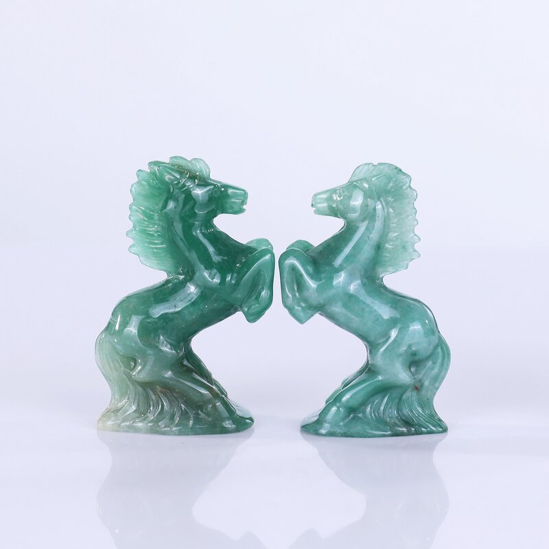 Horse Sculpture Manufacturer - Hand-Carved Green Aventurine Natural Gemstone