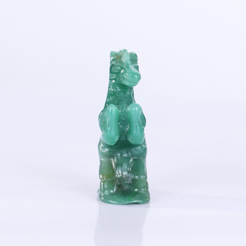 Horse Sculpture Manufacturer - Hand-Carved Green Aventurine Natural Gemstone