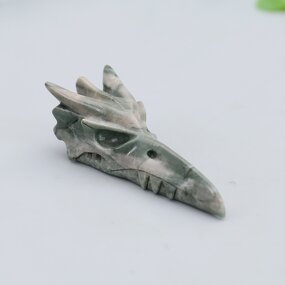 Phoenix Skull Statue Manufacturer - Nine Dragon Jade Hand Carved Traditional