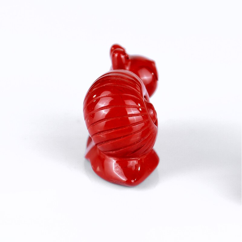 Snail Carving Manufacturer - Hand-Carved Red Jasper Crystal for Meditation