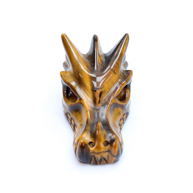 Crystal Skull Manufacturer - Premium Tiger Eye Carved Traditional Engraving