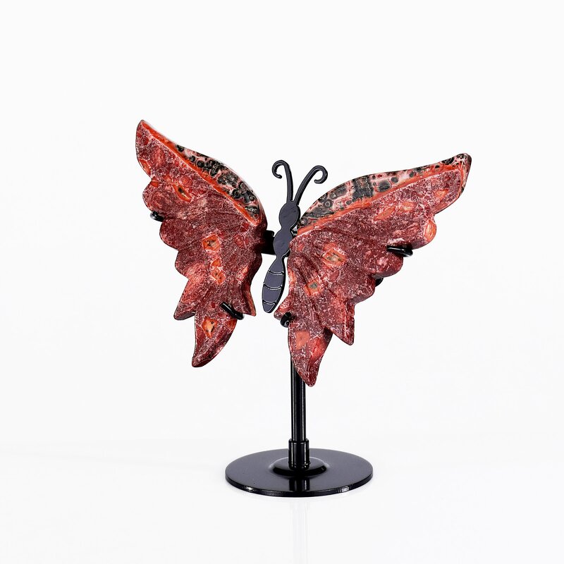 Butterfly Carving Manufacturer - Crystal Wings with Metal Stand Hand Carved