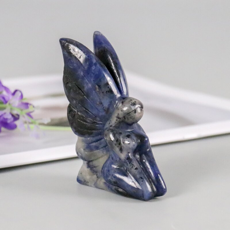 Crystal Fairy Carving Manufacturer - Butterfly Fairy with Flower Angel Wings
