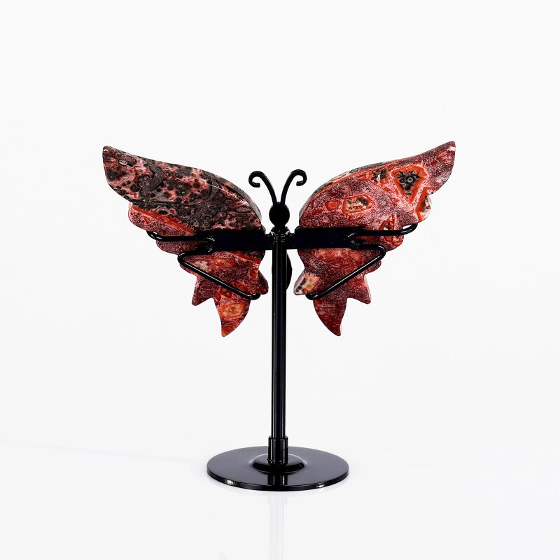 Butterfly Bracket Manufacturer - Leopard Skin Jasper Hand Carved Engraved