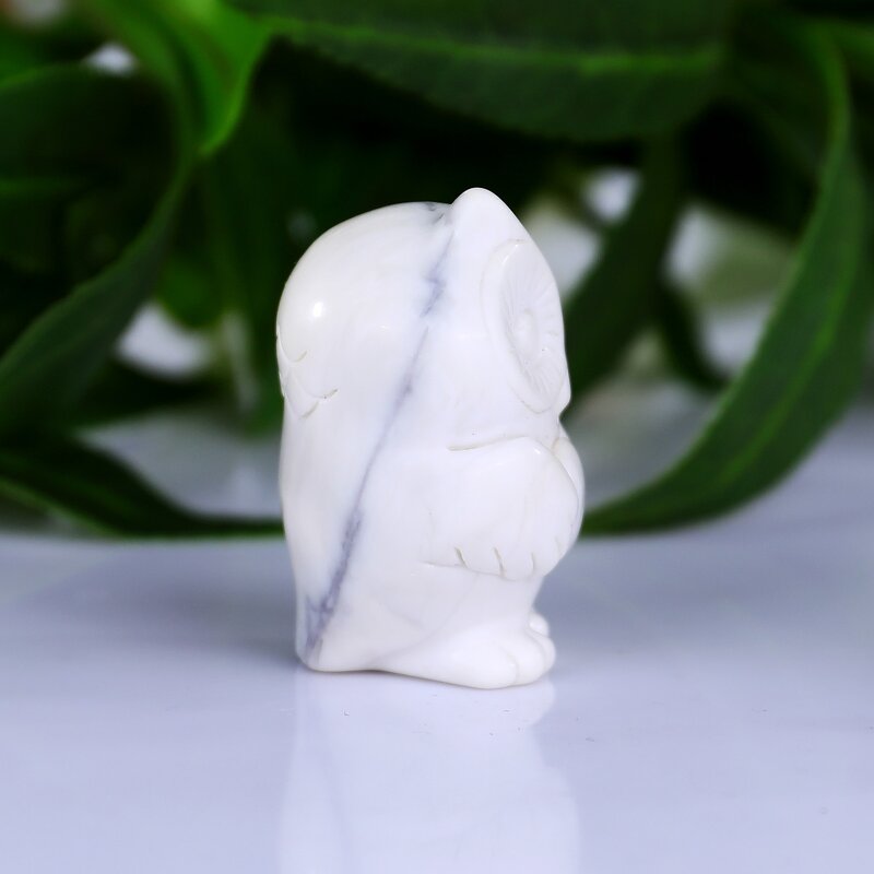 Owl Sculpture Manufacturer - Natural Ivory Jade Handmade Baby Owl Customized