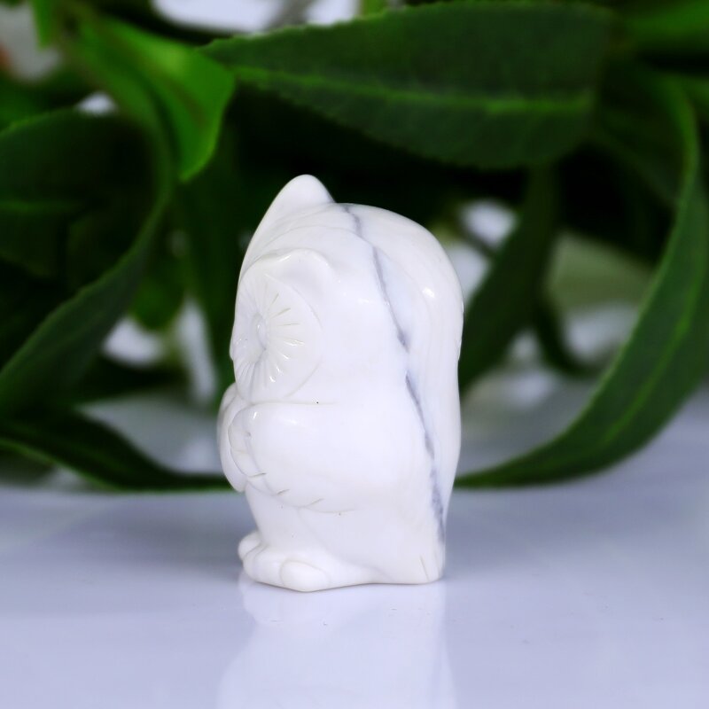 Owl Sculpture Manufacturer - Natural Ivory Jade Handmade Baby Owl Customized