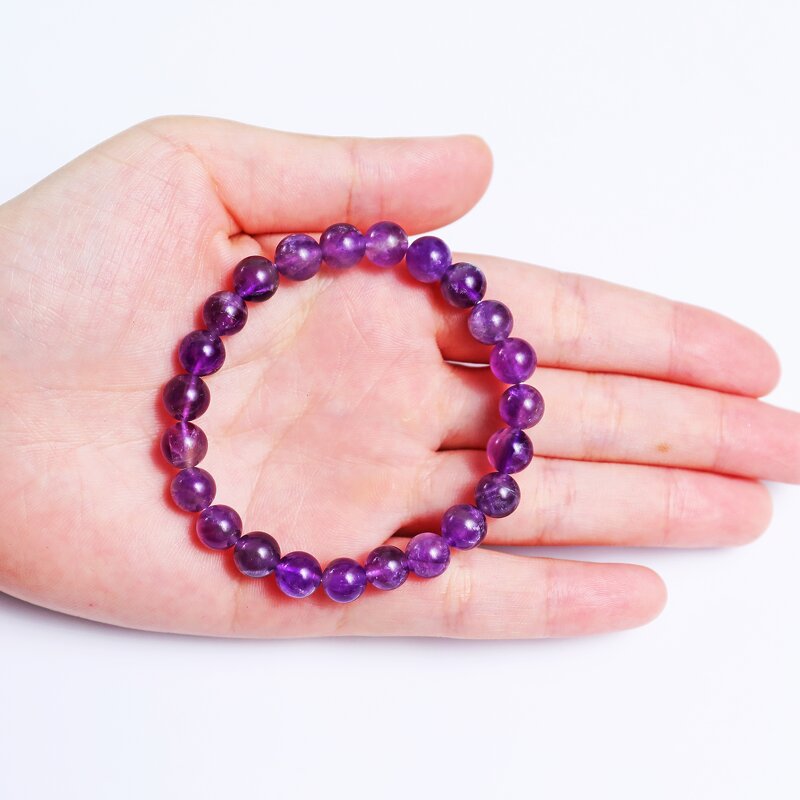 Crystal Bracelet Manufacturer - Natural Amethyst 4mm Beaded Polished Handicraft