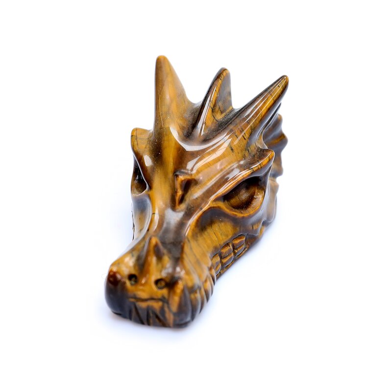 Crystal Skull Manufacturer - Premium Tiger Eye Carved Traditional Engraving