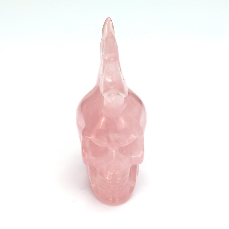 Crystal Skull Manufacturer - Natural Rose Quartz Hand Carved Punk Style Healing