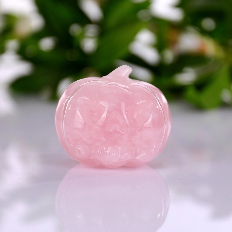 Halloween Decoration Manufacturer - Natural Crystal Carving Pumpkin Skull