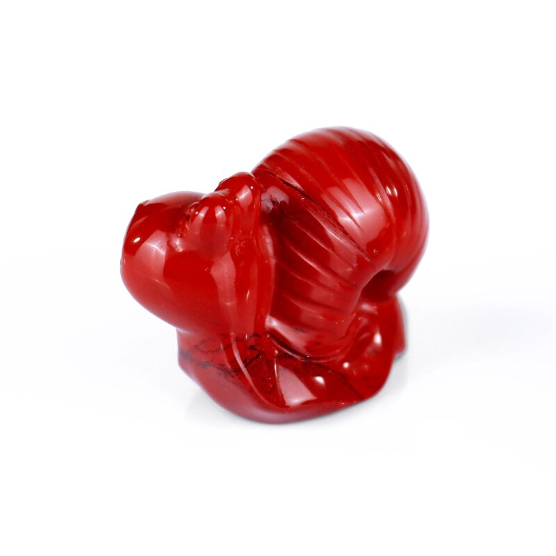 Snail Carving Manufacturer - Hand-Carved Red Jasper Crystal for Meditation