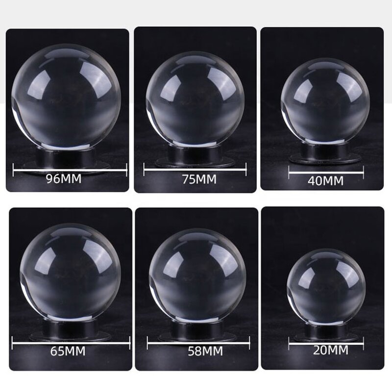 Clear Acrylic Play Ball - 60MM Colorful Resin Kids Toy Ball