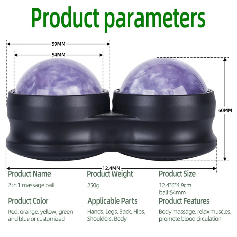 2 in 1 Massage Ball - Custom 54mm 304 Stainless Steel Ice Gel Resin Tool