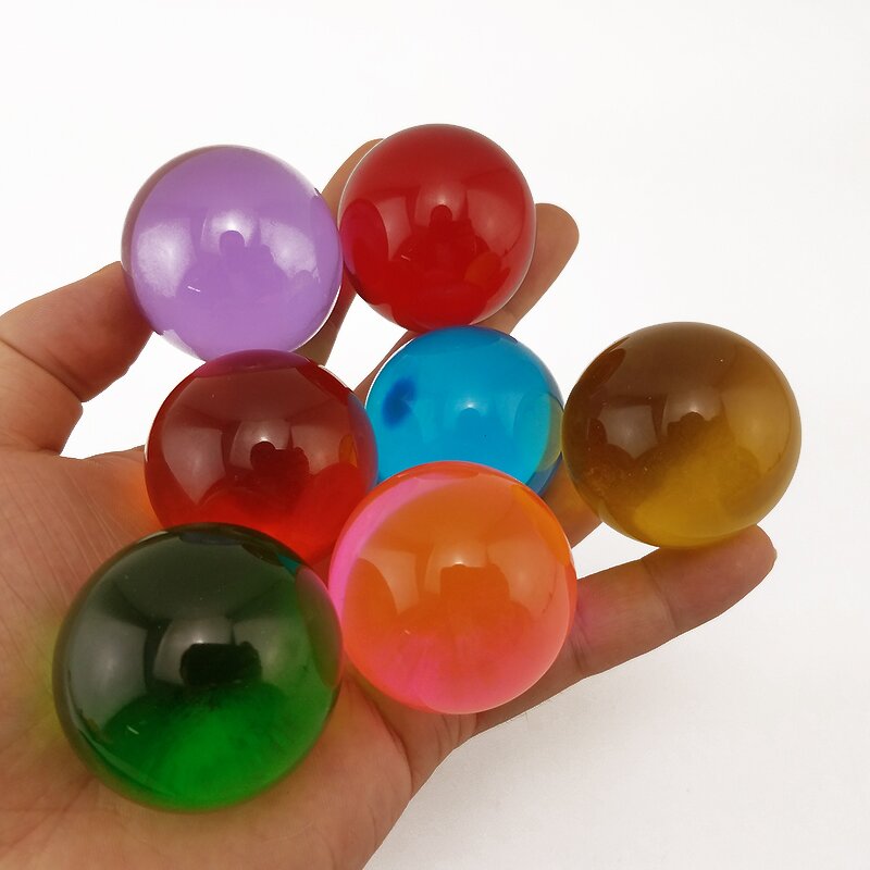 Solid Acrylic Resin Ball - Colored Sphere for Play and Decor