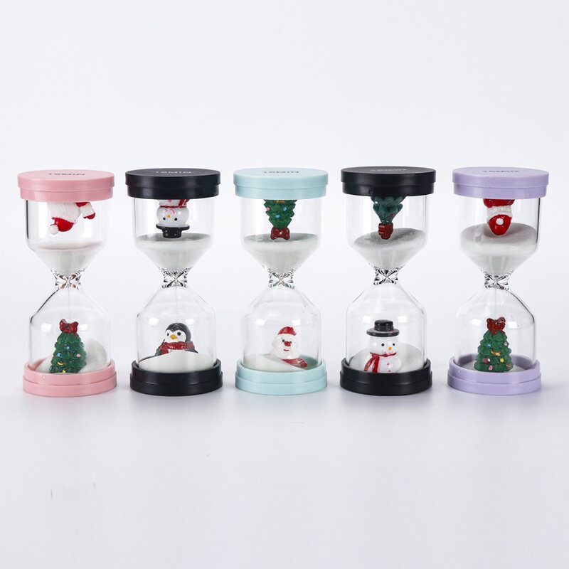 Colorful Glass Hourglass - 5/15 Minutes Cooking Yoga Meditation Home Office